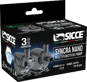 BOMBA SUBMERSA SYNCRA NANO INT 430L/H 220V - SICCE