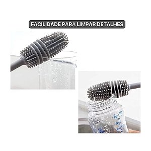Escova de Limpeza Higiene de Garrafas Mamadeiras