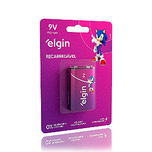 Bateria Elgin Recarregavel 9v 250mAh blister com 1 unidade 82215