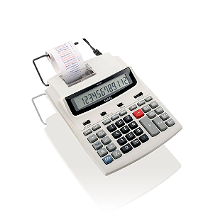 Calculadora de Mesa 12 dígitos Elgin MR-6125 Bivolt Calendário Relógio e Impressão de Data