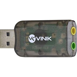 ADAPTADOR PLACA DE SOM USB 5.1 CANAIS VIRTUAL AUSB51 - VINIK, 25540