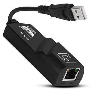 Adaptador USB Conversor Para Rede RJ45 LAN Ethernet 10/100 Mbps com Led Indicador e Chip Fast PC Computador Notebook Not