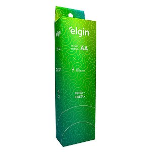 Elgin PILHAS ALCALINAS AA SHRINCADAS TUBO COM 24 82347, Verde