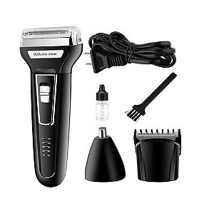 Maquina De Cortar Cabelo Barba e Pelos Sem Fio kemei 6558 Bivolt Recarregável