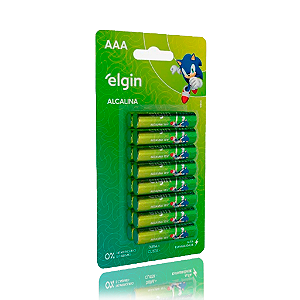 Pilha Alcalina Elgin AAA 1,5v blister com 16 unidades