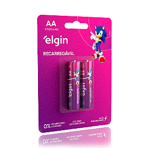 Pilha Elgin Recarregavel AA 2700mAh blister com 2 unidades