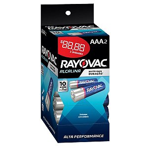 Pilha, Rayovac, 20321, Azul, AAA, Palito, pacote de 32