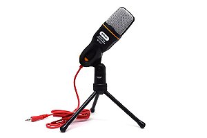 Microfone Condensador para PC com Tripé e Cabo P2