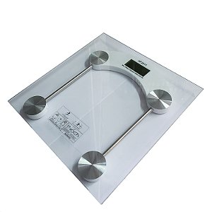 Balança Digital de Banheiro 180 KG Vidro Temperado Residencial, Academia ou Clinica