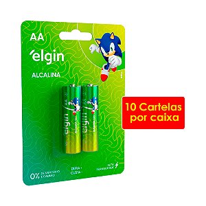 Kit 10 Blisters Pilha Alcalina Pequena-AA - Blister com 02 Unidades