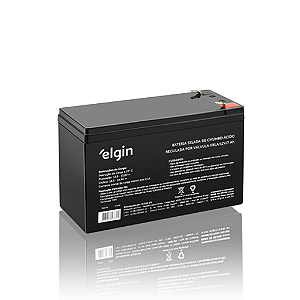 Bateria Selada, Elgin, 12V, Chumbo, Vrla, 7Ah