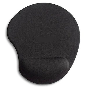 Mouse Pad Ergonômico Preto Material PREMIUM Soft Touch com Apoio em Gel para Punho Confortável Mousepad Descanso
