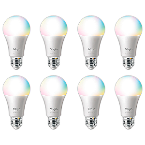 Lâmpada Inteligente Smart Color 10W Elgin RGB Wi-Fi - Compatível Alexa - KIT 8
