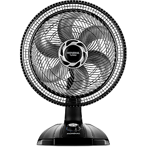 Ventilador de Mesa Mondial Turbo VT-40-NB – 40cm, 6 Pás, 220V