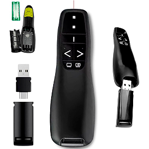 Apresentador sem fio, apontador remoto, USB RF, utilizado para apresentacao de Powerpoint PPT LPT-8
