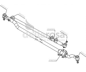 Barra de direção f2504x4