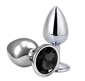 Jóia Anal de Metal Redondo Preto - Tamanho P