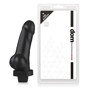 Pênis com Vibro e Escroto 18x4cm - Dom