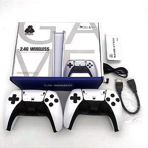 Game Stick M15 Pro 4K - Mais de 30.000 Jogos + 2 Controles Sem Fio