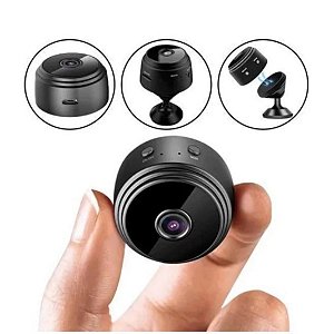 Câmera Espiã Mini A9 Wi-Fi HD com Suporte – Visão Noturna, Gravação em Loop e Áudio