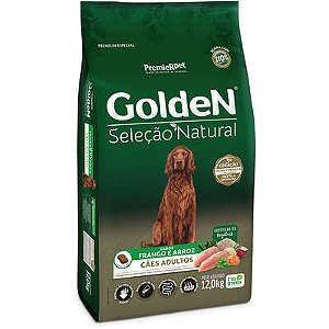 Ração Golden Seleção Natural Frango e Arroz para Cães Adultos