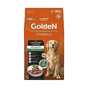 Ração Golden Fórmula Cães Adultos Sabor Carne e Arroz
