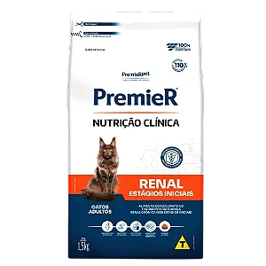 Ração Premier Nutrição Clínica Renal Estágios Iniciais Gatos Adultos 1,5 kg