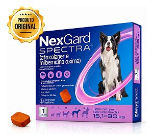 Antipulgas NexGard Spectra Cães 15,1 a 30 kg 1 Tablete