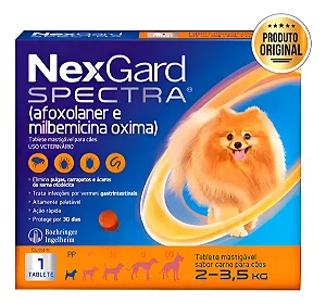 Antipulgas NexGard Spectra Cães 2 a 3,5 kg 1 Comprimido