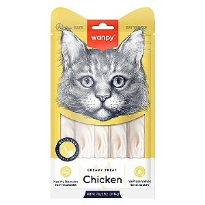 Wanpy Petisco Para Gatos Creamy Sabor Frango - 70g
