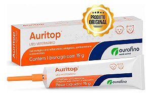 Auritop Ourofino Gel Otológico Cães Gatos 15g