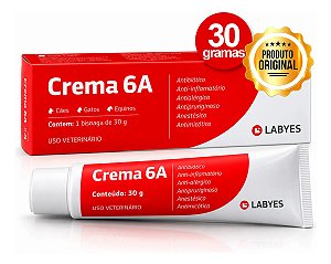 Crema 6A Labyes Pomada Dermatológica Cães Gatos 30g
