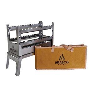 Churrasqueira Portátil JOY para Espetinhos em Aço Inox com Bag