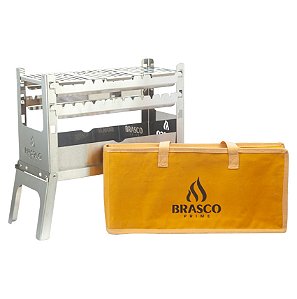 Churrasqueira Portátil JOY com Grelhas em Aço Inox com Bag