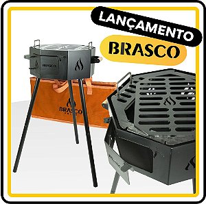 Churrasqueira Parrilla Portátil Barca com 01 Grelha com Bag