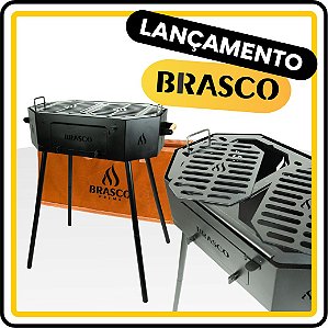 Churrasqueira Parrilla Portátil Barca com 02 Grelhas com Bag