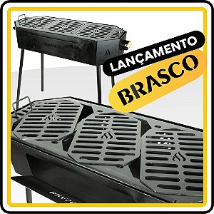 Churrasqueira Parrilla Portátil Barca com 03 Grelhas