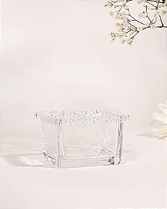 Bowl Quadrado Cristal Coração