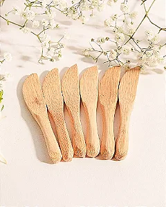 Jogo Mini Facas Bambu 6 Peças