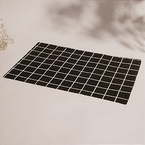 Lugar Americano Quadriculado Preto e Branco