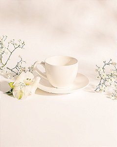 Xícara Café com Pires Branco 100ml