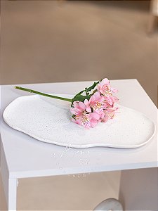 Bandeja Cerâmica Off White Grande