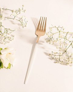 Garfo Mesa Aço Inox Champanhe Branco