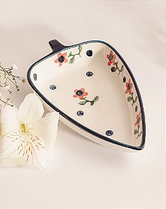 Petisqueira Cerâmica Pequena Vintage Flores