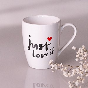 Caneca Porcelana Just Love It 350ml
