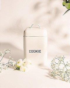 Pote Lata Retro Cookie Branco