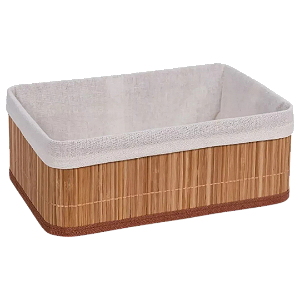 Cesto Organizador De Bambu Retangular Natural - G