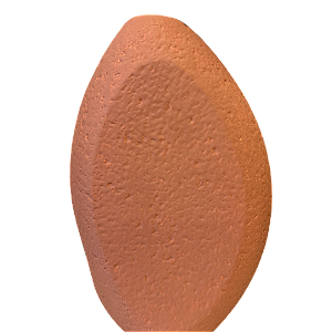 Vaso Em Ceramica Marrom Ovalado Mart 26,5cm
