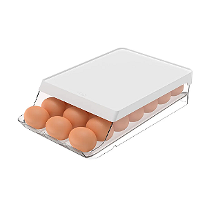Porta Ovos Organizador Para Geladeira Com Tampa 21 Unidades