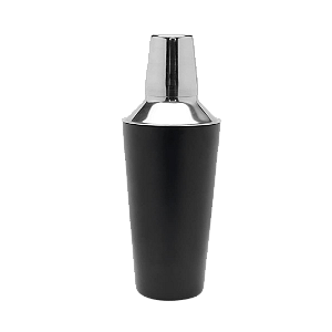 Coqueteleira Profissional em Inox com Acabamento Preto Fosco – 750ml